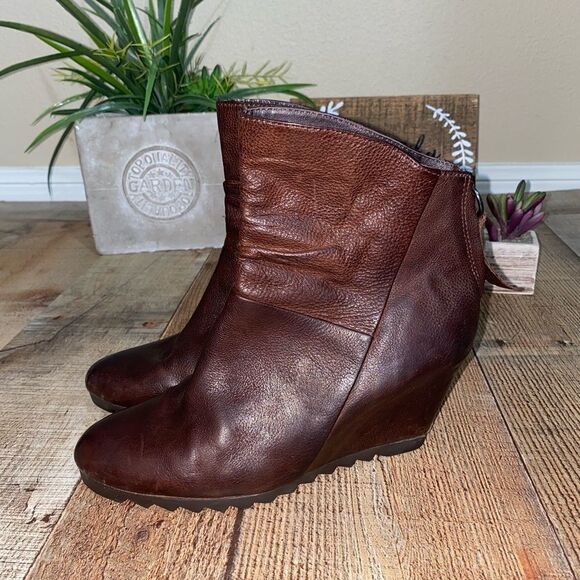 Ash Ankle Boot Womens 36.5 Back Zip Brown Leather 6.5 - Picture 2 of 10
